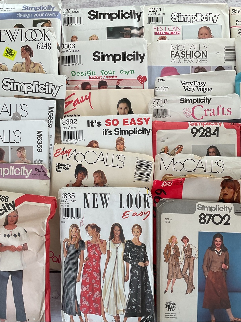 Lot of 39 Sewing Patterns McCalls Simplicity New Look Womens Children